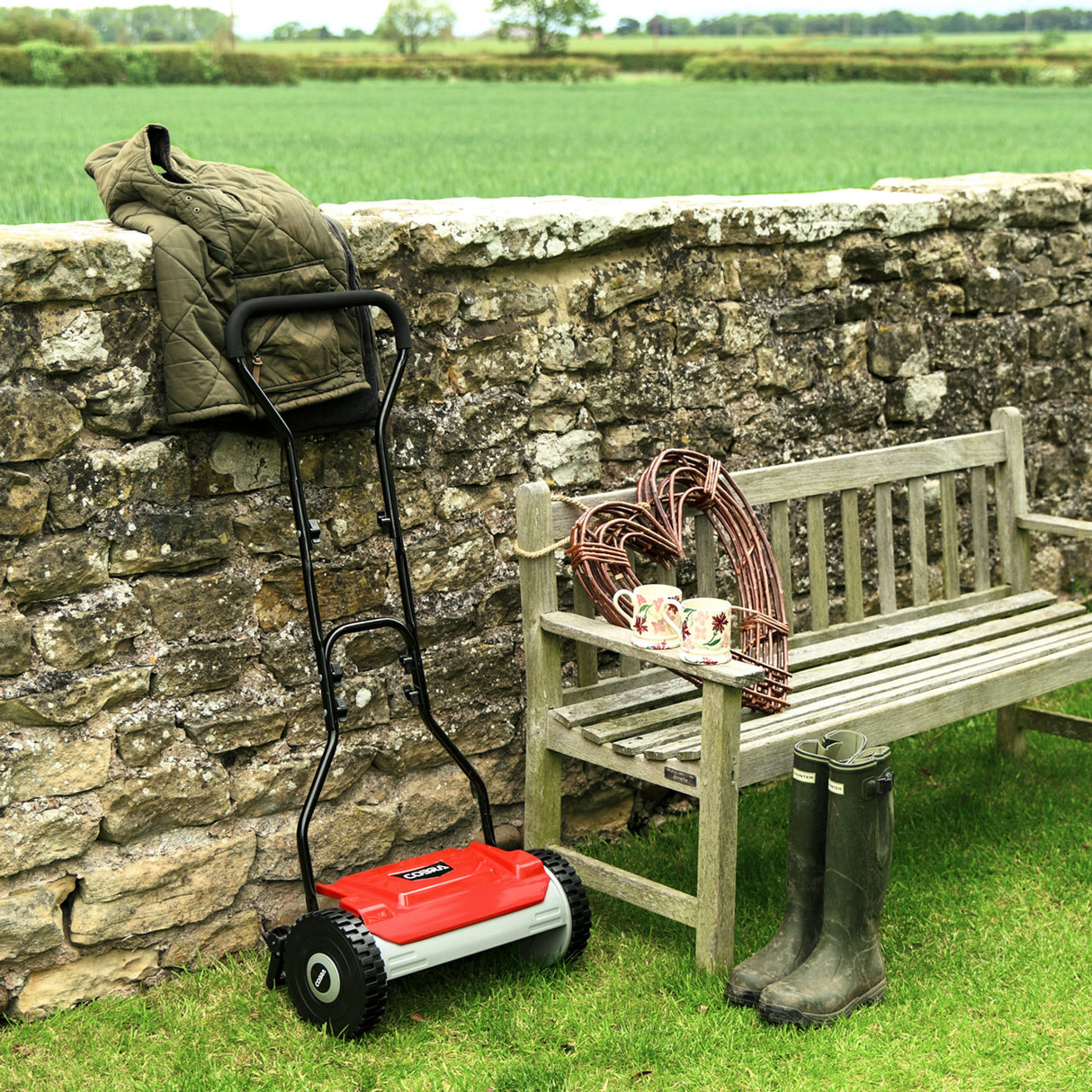 Cobra HM381 15" Hand Cylinder Mower with Grass Collector