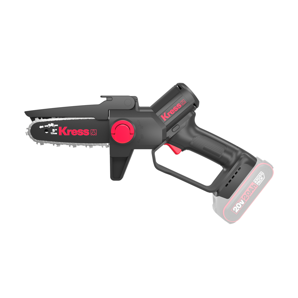 KG343E.9 Kress 20 V 12cm Brushless One-Hand Chainsaw - Tool Only