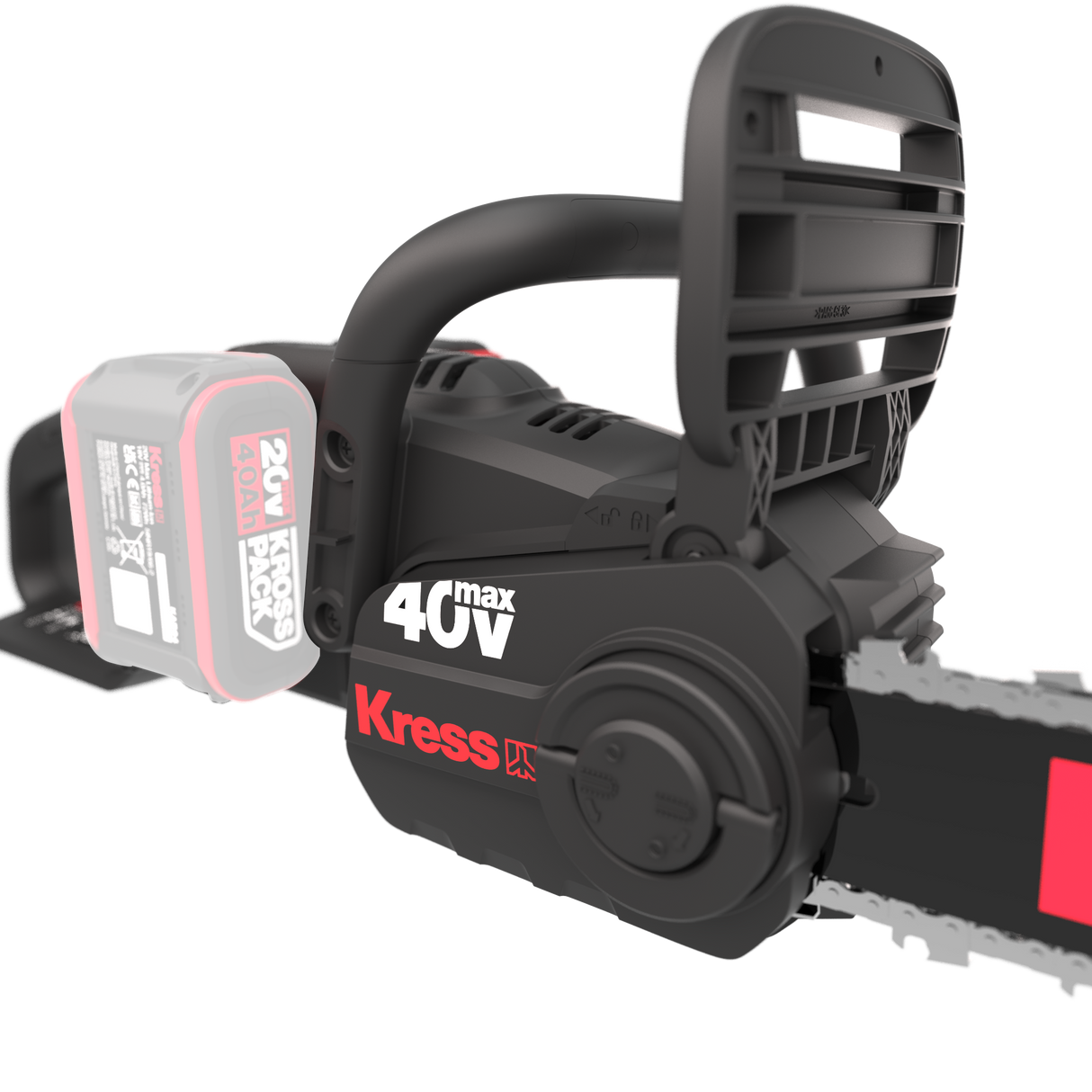 Kress Special Bundle! KG346 Kress 40V 35 cm brushless chainsaw - with 4x 4.Ah Batteries and 1x 4A Dual Port Charger