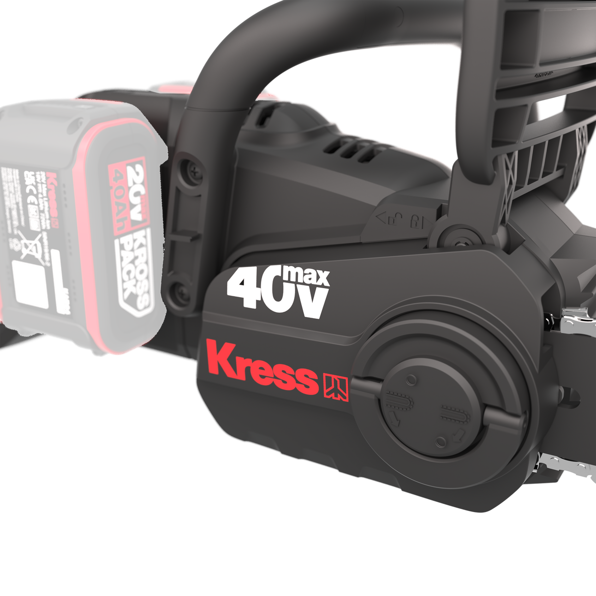 Kress Special Bundle! KG347E Kress 40V 40 cm brushless chainsaw - with 4x 4.Ah Batteries and 1x 4A Dual Port Charger