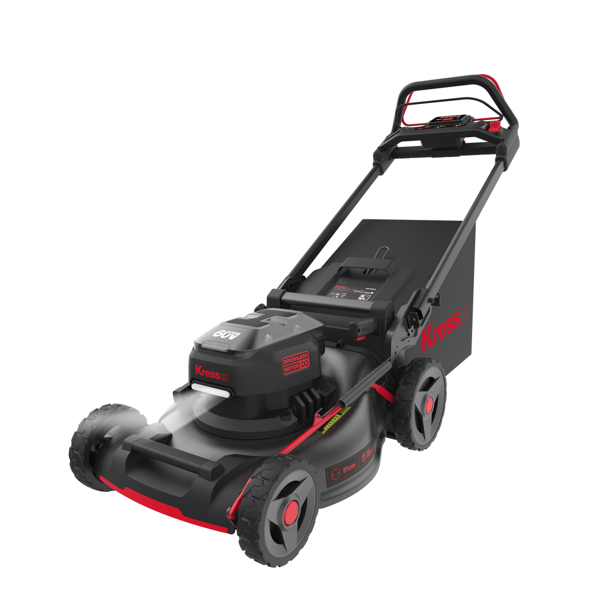 Kress Special Bundle! KG760E Kress 60V 51cm Brushless Self-Propelled Lawn Mower - with  2 x 4.0Ah Batteries & 1 x 5A Charger