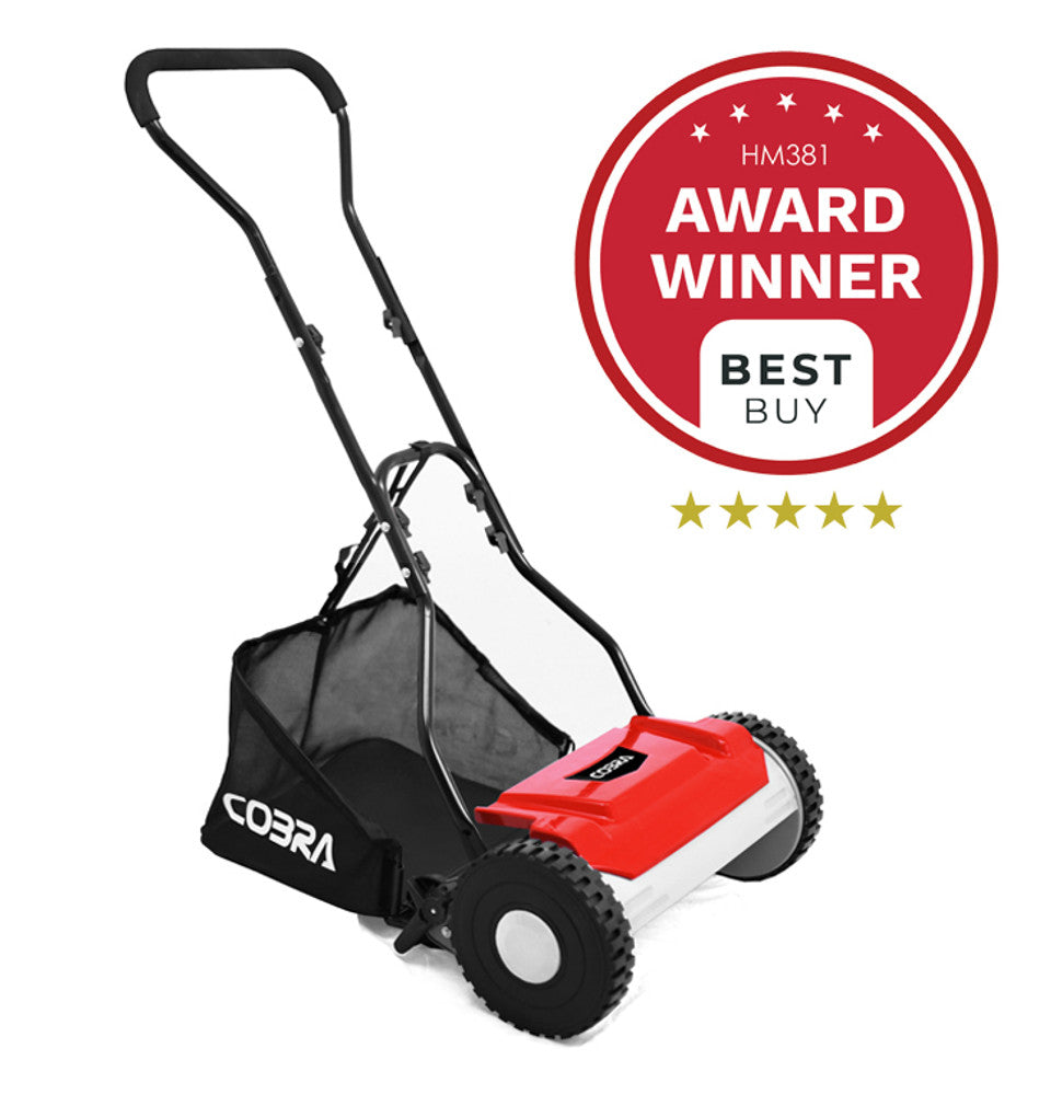 Cobra HM381 15" Hand Cylinder Mower with Grass Collector