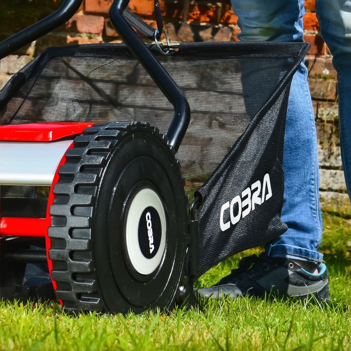 Cobra HM381 15" Hand Cylinder Mower with Grass Collector
