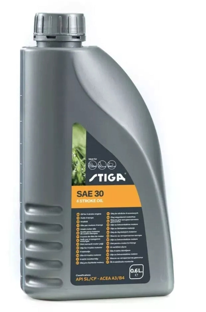 STIGA 4 STROKE SAE30 600ML OIL - FOR STIGA, MOUNTFIELD, ATCO