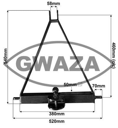 A Frame Towing for Compact Tractors with Hitch