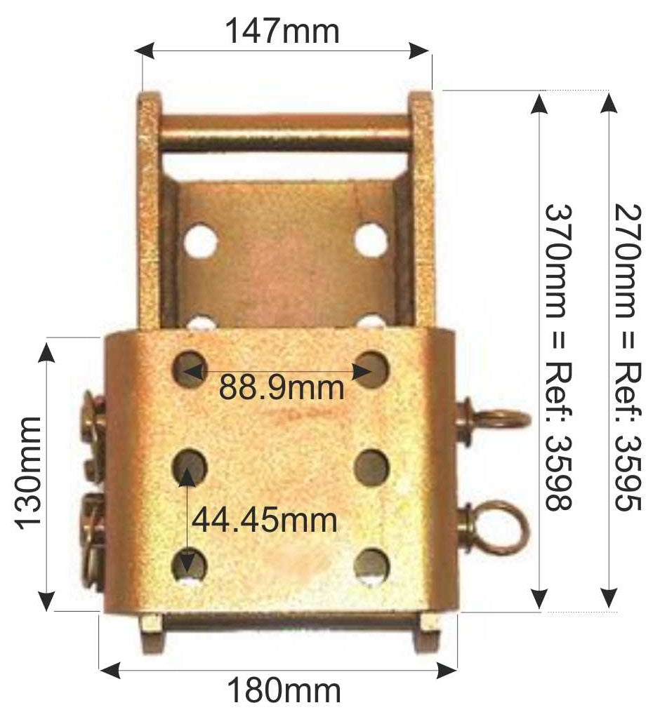 Height Adjuster c/w Drop Plate - 2 Pin Tow Hitch