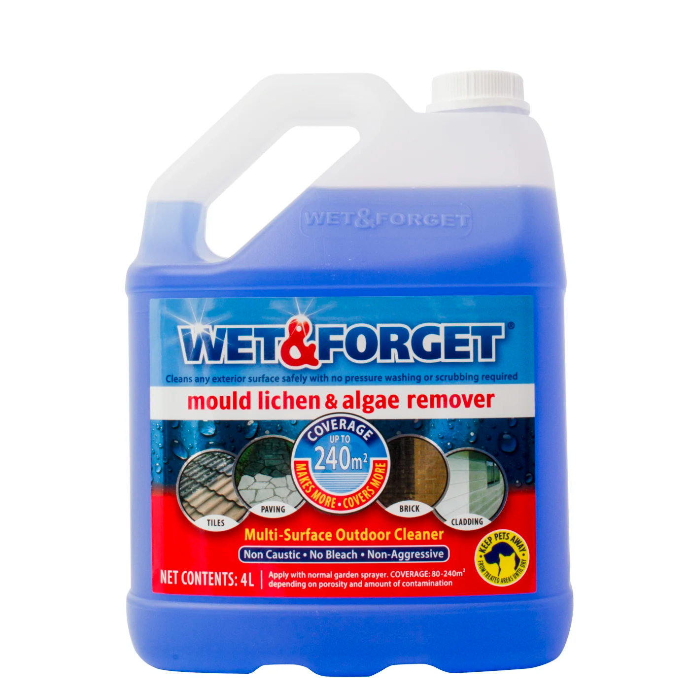 Wet & Forget Outdoor Mould, Lichen & Algae Remover 4L