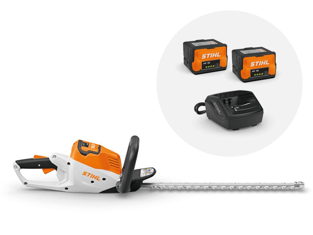 STIHL HSA50 Battery Hedge Trimmer 20" - AK System (with 2xAK10 Batteries & Charger)