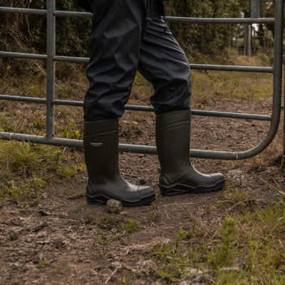 Swampmaster Pro Defender+ S5 Safety Wellingtons Green