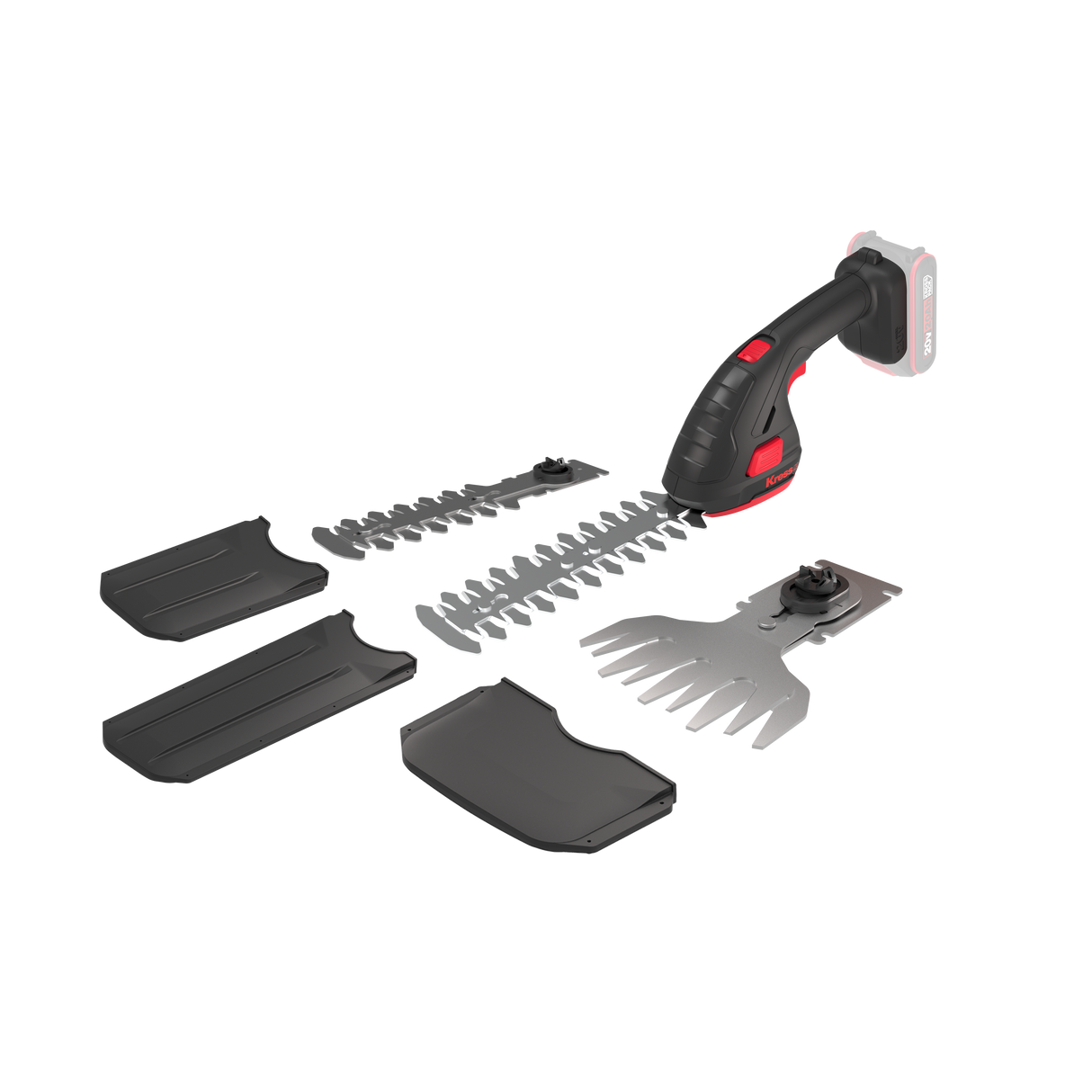 Kress Special Bundle! KG806E Kress 20 V 3-in-1 Cordless Shrub Shears - with 1 x 2Ah Battery and 1 x 2A Charger