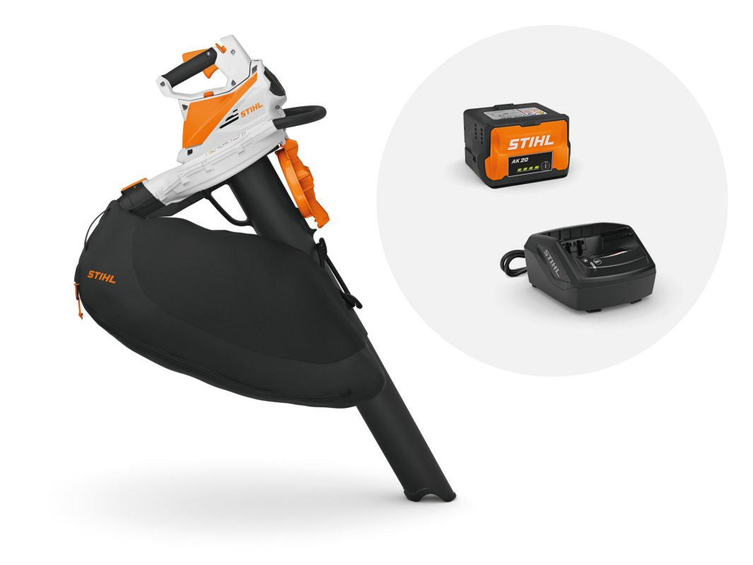 STIHL SHA56 Battery Vacuum Shredder - AK System (with 2xAK20 Battery & Chargrer)