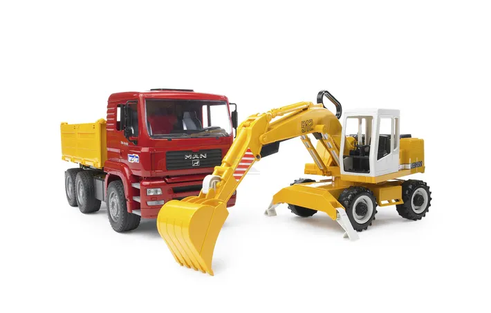 MAN Construction Truck and Excavator