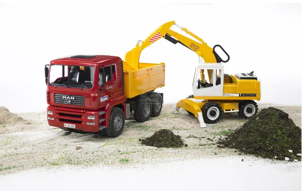 MAN Construction Truck and Excavator