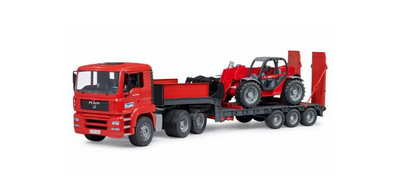 MAN TGA Low Loader Truck with Manitou Telescopic Loader MLT 633