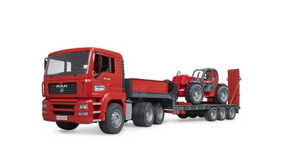 MAN TGA Low Loader Truck with Manitou Telescopic Loader MLT 633