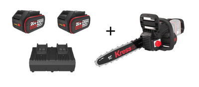 Kress Special Bundle! KG346 Kress 40V 35 cm brushless chainsaw - with 2x 4.Ah Batteries and 1x 4A Dual Port Charger