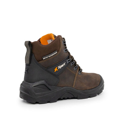 Xpert Typhoon S3 Safety Waterproof Boots Brown