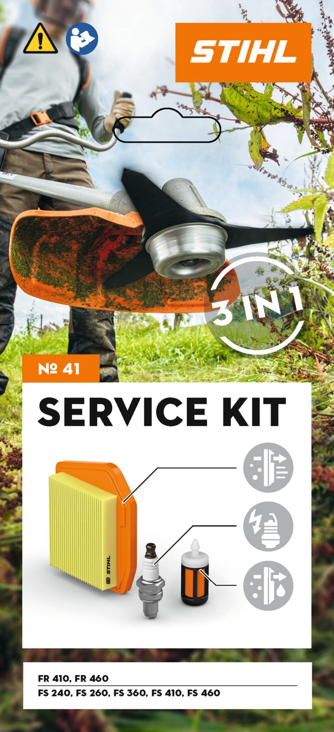 STIHL Service Kit 41: For petrol clearing saws  FS240, FS360, FS361, FS410, FS411, FS460 and FS461