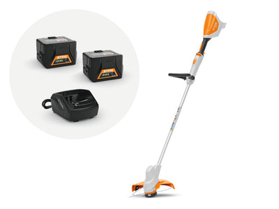 STIHL FSA57 Cordless Grass Trimmer - AK System (with 2 x AK10 Battery & Charger)