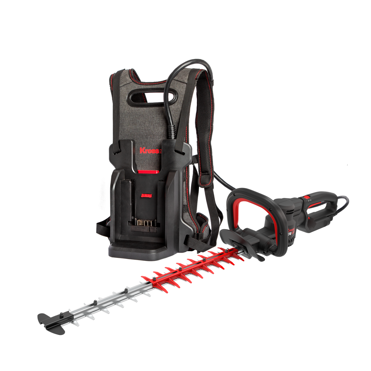 Kress Special Bundle! KG260E Kress 60V 67 cm Cordless Brushless Backpack Hedge Trimmer - with 2 x 2.0Ah Battery & 1 x 3 A Charger
