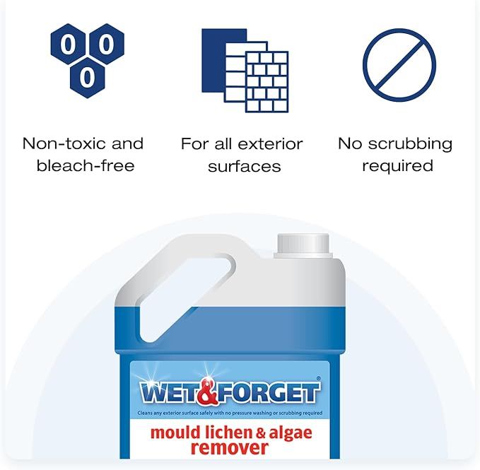 Wet & Forget Outdoor Mould, Lichen & Algae Remover 4L