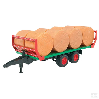 Bruder Toys Hummer Roundbale trailer with 8 bales